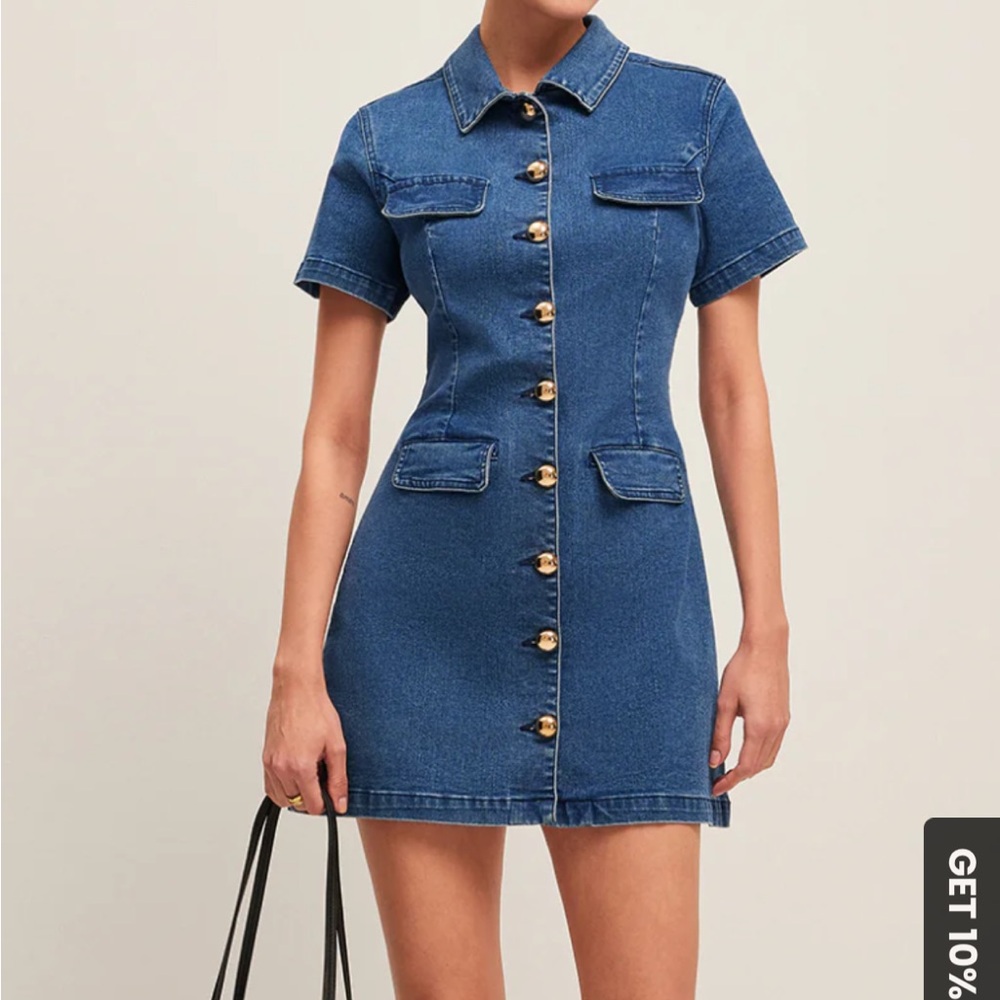 *new* Commense Blue Denim Mini Dress